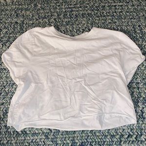 White cropped t shirt TOPSHOP SIZE 2